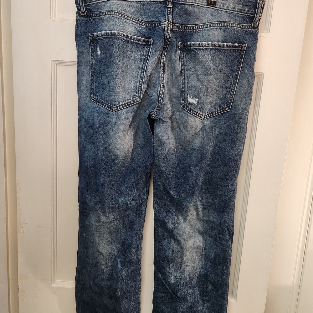 Distressed Blue Jeans - Picture 3 of 4